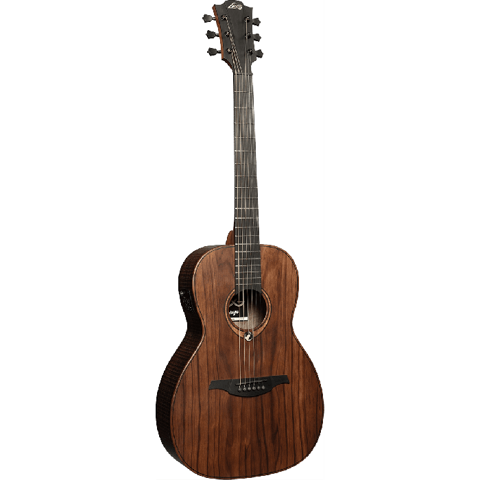 LAG Guitarra Acústica Parlor A/E Sauvage Natural Satinado Electroacústica Folk Tapa Sólida Brankowood Electrónica Stage-Lâg 1