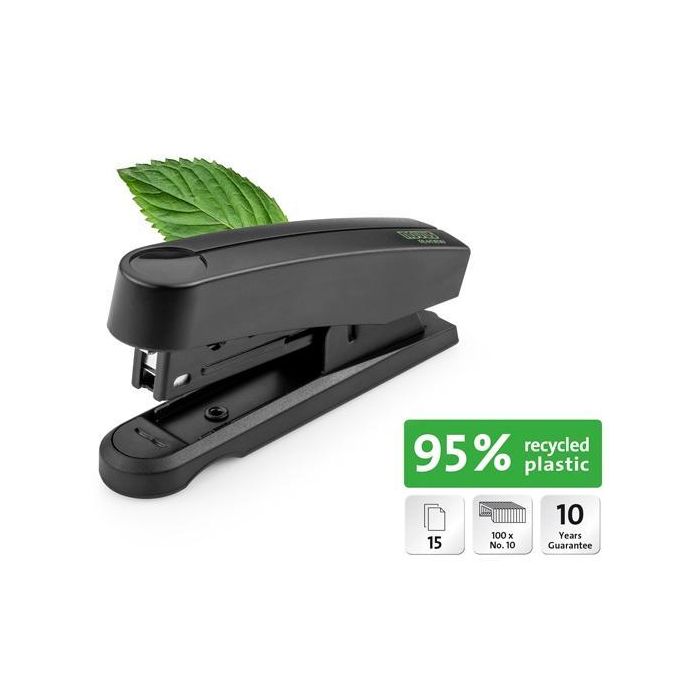 Novus Grapadora B10 Profesional Re+New Incluye 200 grapas No.10 Negro