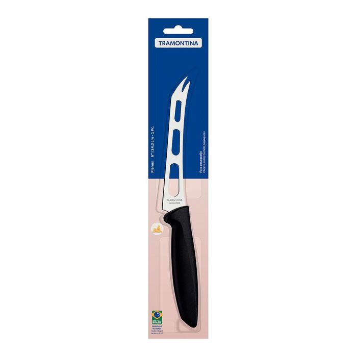 Tramontina Cuchillo para Queso Plenus Negro 15,24 cm Acero Inoxidable Mango Polipropileno 1