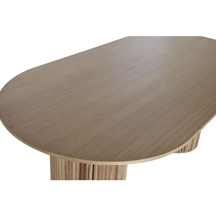 DKD Home Decor Mesa Ovalada Comedor Balines Natural Madera Paulownia y MDF 180 x 90 x 75 cm 1