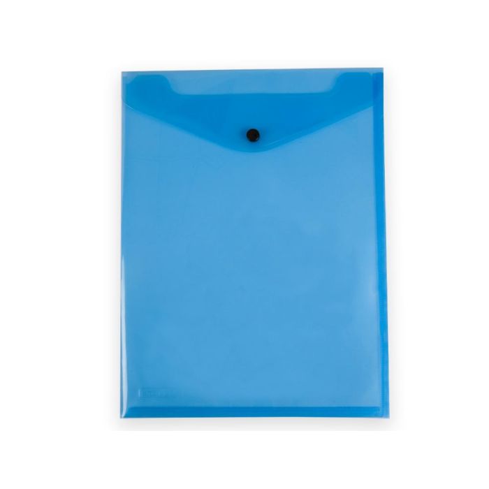 Carpeta Liderpapel Dossier Broche Polipropileno Din A4 Formato Vertical Con Fuelle Azul Translucido 10 unidades 1