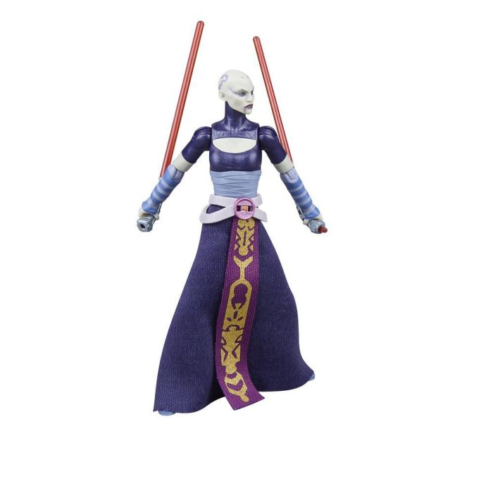 HASBRO Figura Articulada Asajj Ventress Star Wars: La Guerra de los Clones 9,5cm con Accesorios 6