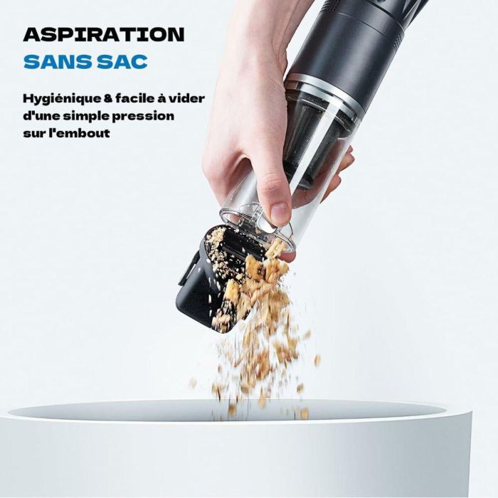 Eziclean Aspiradora de Mano BLASTER F90 - 12000 Pa, 90 W, 15 min, 0.1 L, Negra 1