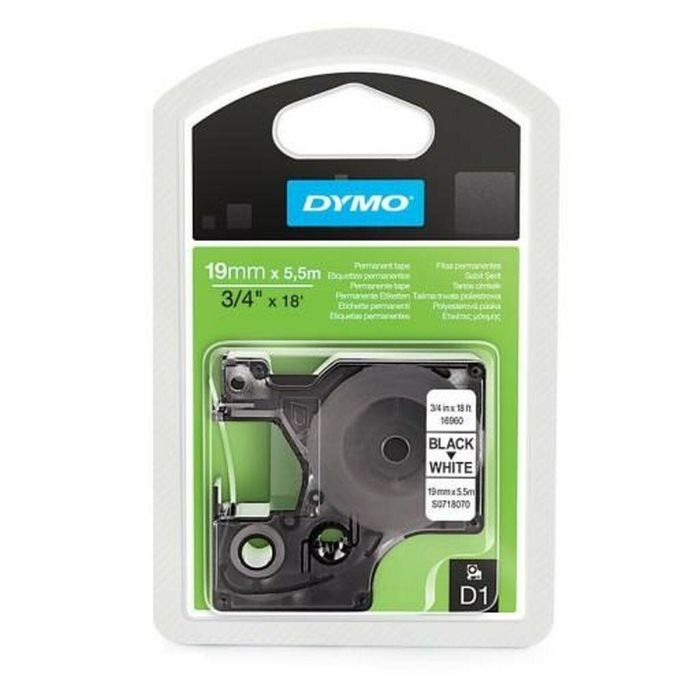 Cinta de transferencia térmica Dymo D1 16960 Blanco Negro 19 mm x 5,5 m (5 Unidades) 1 Cinta de transferencia térmica Dymo D1 16960 Blanco Negro 19 mm x 5,5 m (5 Unidades) 1
