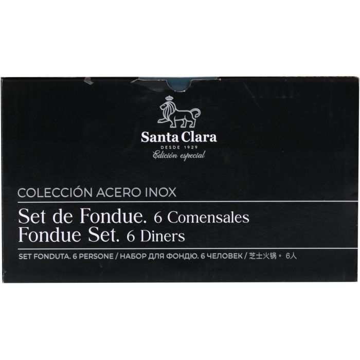 Fondue de Acero Inoxidable para 6 Comensales Santa Clara (2 Unidades) 3 Fondue de Acero Inoxidable para 6 Comensales Santa Clara (2 Unidades) 3