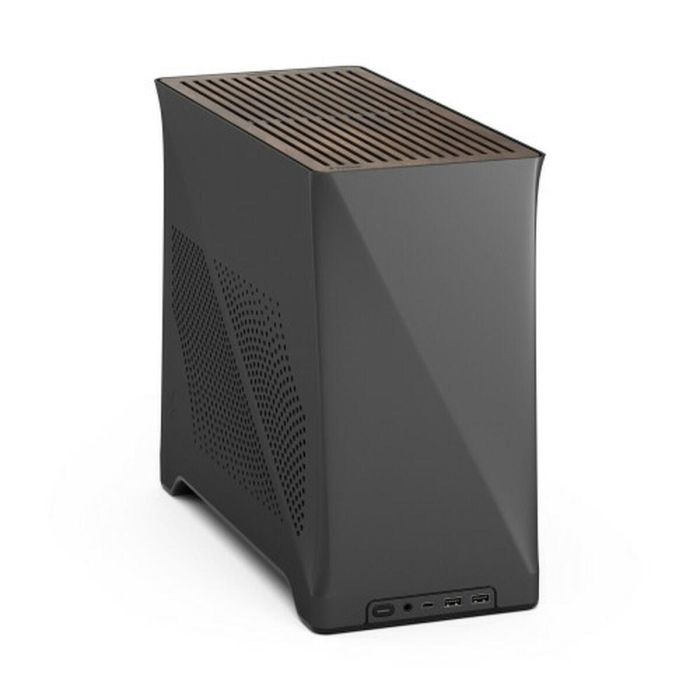Fractal Design ERA ITX Caja PC m-ITX Charcoal, 2 ventiladores de 120 mm, USB3.1 Tipo C, tarjeta elevadora PCIe 4.0