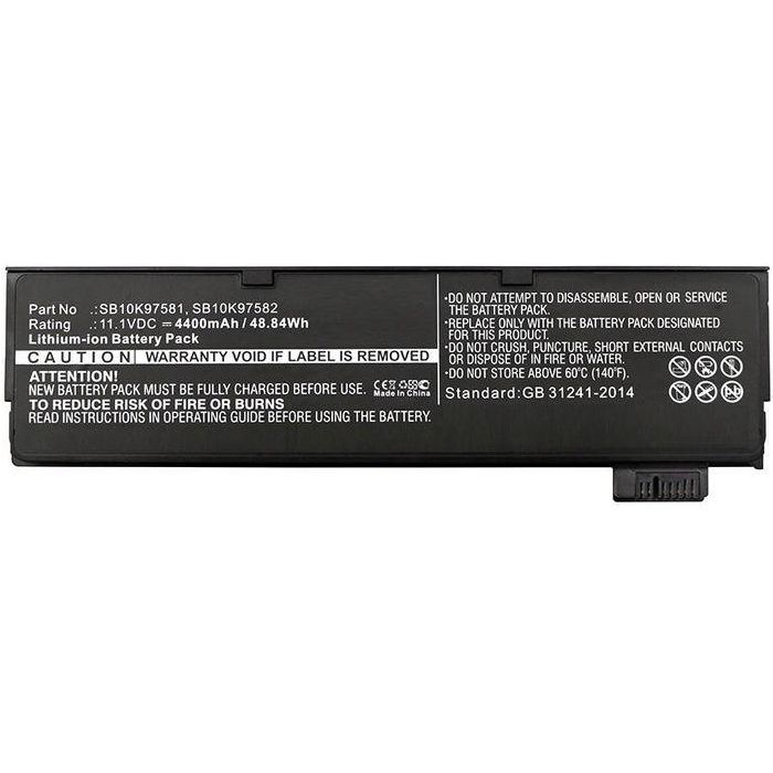 CoreParts Batería para Portátil Lenovo 48.84Wh Li-ion 11.1V 4400mAh Negra 0 CoreParts Batería para Portátil Lenovo 48.84Wh Li-ion 11.1V 4400mAh Negra 0