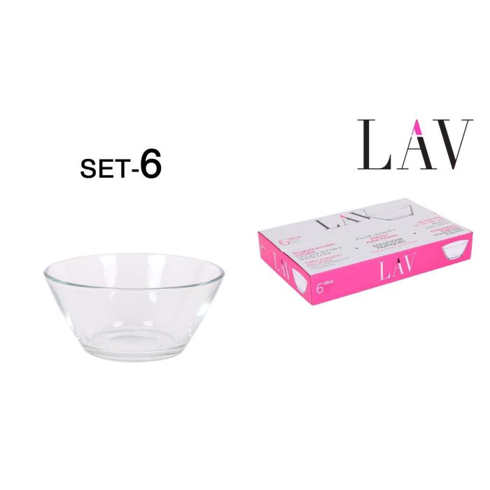 Lav Set 6 Bols Vega 10.5 cm - 215 cc (8 Cajas)