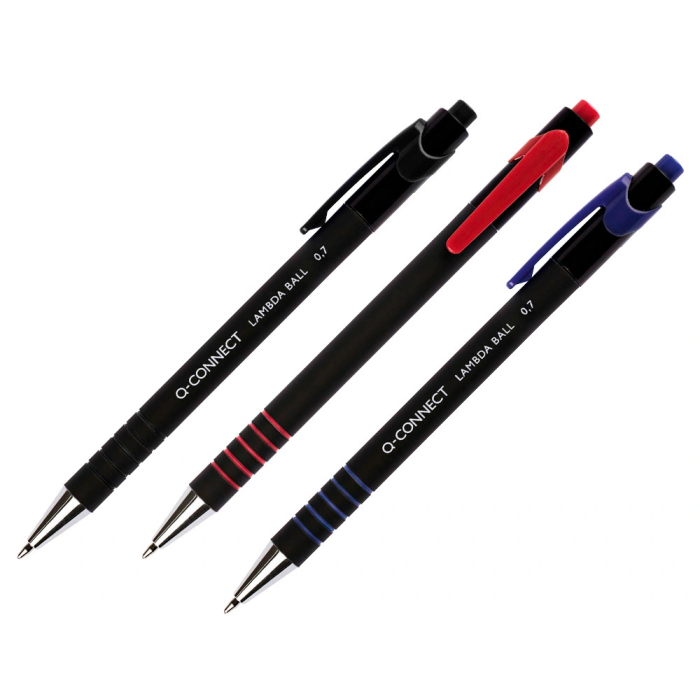 Q-connect Bolígrafo Retráctil con Grip 0.7 mm Negro 6