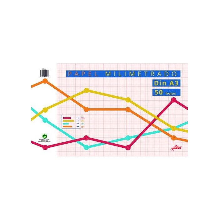 Bloc De Dibujo Olef Milimetrado Encolado A3 80G 50H