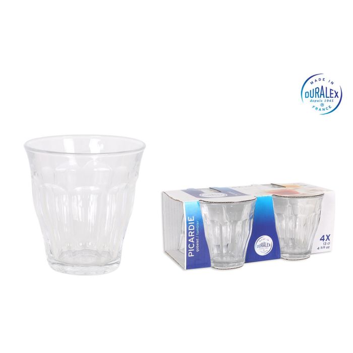 Duralex Set 4 Vasos Picardie Transparente 130 cc Ø 6.9 x 7.2 cm Vidrio Templado (12 Cajas) Duralex Set 4 Vasos Picardie Transparente 130 cc Ø 6.9 x 7.2 cm Vidrio Templado (12 Cajas)
