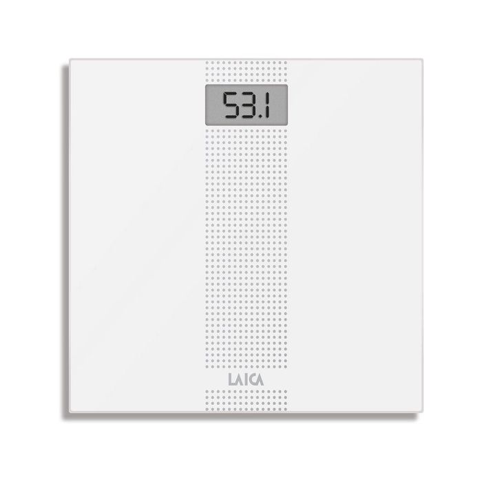 Laica Báscula de Baño Electrónica PS1054 Blanca, Peso Máximo 180 kg, Cristal Templado 1
