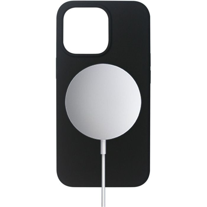 eSTUFF INFINITE ROME Funda Magnética de Silicona para iPhone 13 Pro - Negra - 81% Material Reciclado