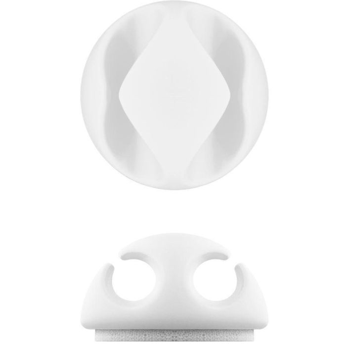 MicroConnect Cable holders 2 slot, White, 6 pcs, Adhesive 2 MicroConnect Cable holders 2 slot, White, 6 pcs, Adhesive 2