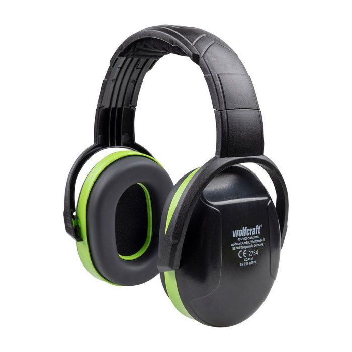 Wolfcraft Cascos Pro 4959000 Protector Auditivo con Orejeras SNR 30 dB para Trabajos de Alto Ruido y Entornos Eléctricos 1