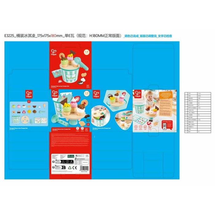 Hape 2-8Y Juego de Cubo de Helados Ice Cream Bucket Playset para Niños - Juguete de Simulación para Edades a Partir de 3 Años 3