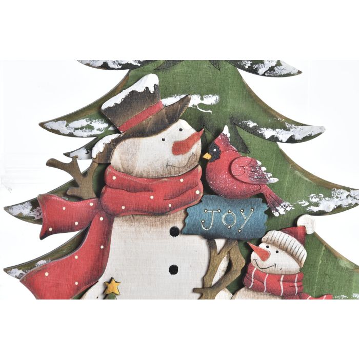 DKD Home Decor Decoracion Colgante Navidad Tradicional Verde Blanco 28.5 x 34.5 x 2 cm (12 Unidades) 1