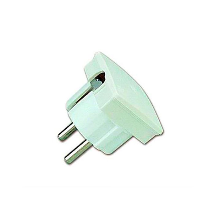 Clavija 2p+t salida lateral 4,8 mm blanca (retractilado) Clavija 2p+t salida lateral 4,8 mm blanca (retractilado)