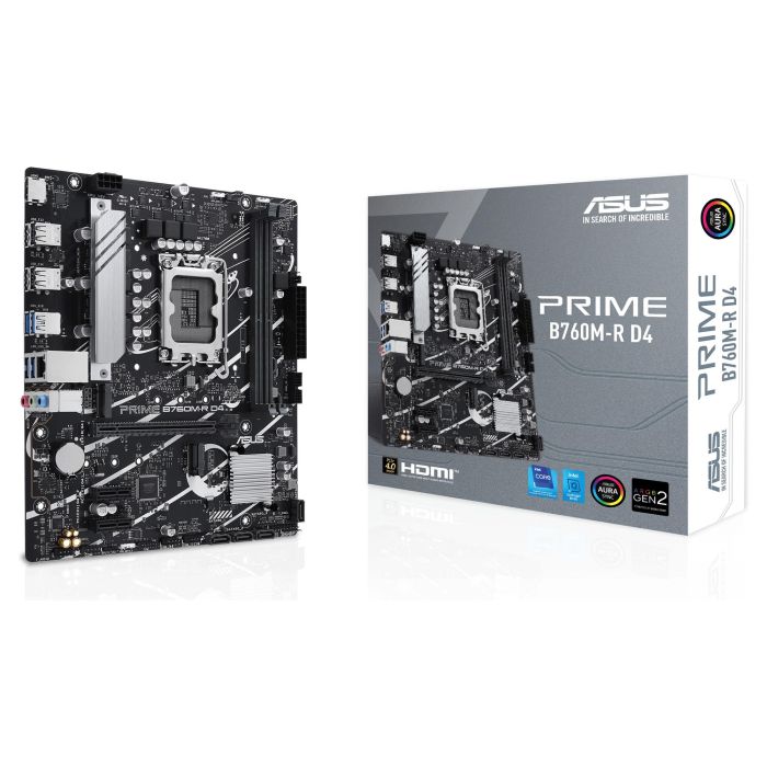 Asus B760M-R D4 Placa Base Micro ATX Socket 1700 DDR4 PCIe 4.0 0 Asus B760M-R D4 Placa Base Micro ATX Socket 1700 DDR4 PCIe 4.0 0
