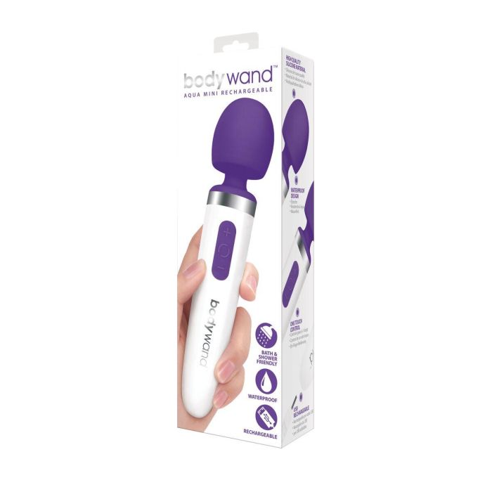 Mini Varita Aqua Blanca y Lila Bodywand Multi Function Wands Morado