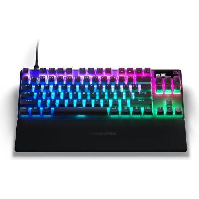 Teclado mecánico gaming - STEELSERIES - APEX PRO TKL (2023) - Sin teclado numérico - Alámbrico - Con interruptores ajustables - Negro