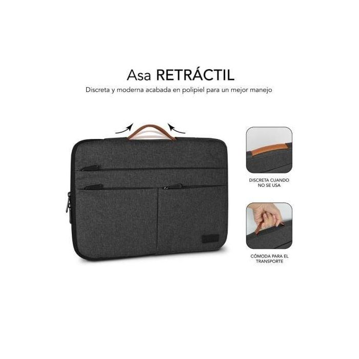 SUBBLIM Maletin Air Padding 360 Sleeve 15,6" Dark Grey 3