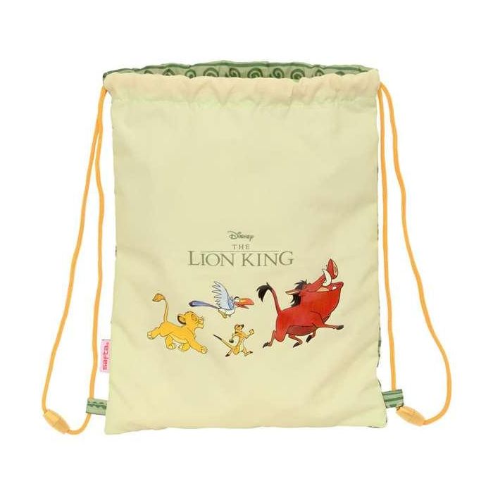 Bolsa Mochila con Cuerdas Mufasa Verde Beige 26 x 34 x 1 cm