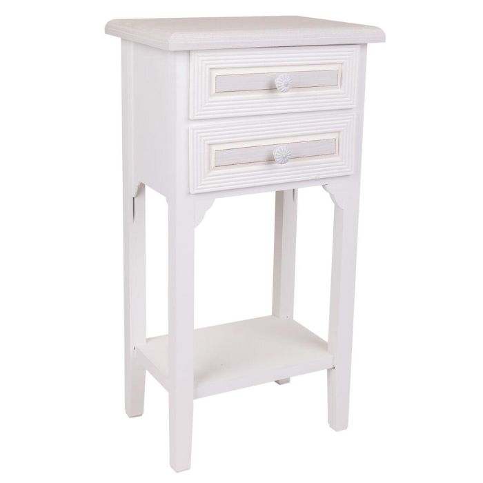 Mesita de Noche Alexandra House Living Blanco 26 x 69 x 37 cm