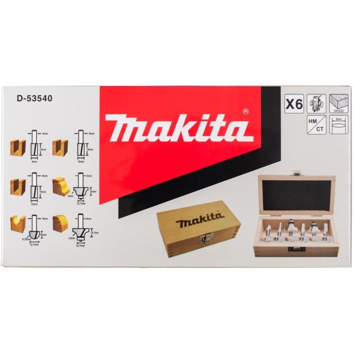 Makita Fräser-Set 8mm 6Stk 2
