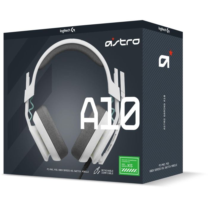 Logitech Astro Gaming A10 Gen 2 Headset full size wired 3.5 mm jack white/XB 16 Logitech Astro Gaming A10 Gen 2 Headset full size wired 3.5 mm jack white/XB 16