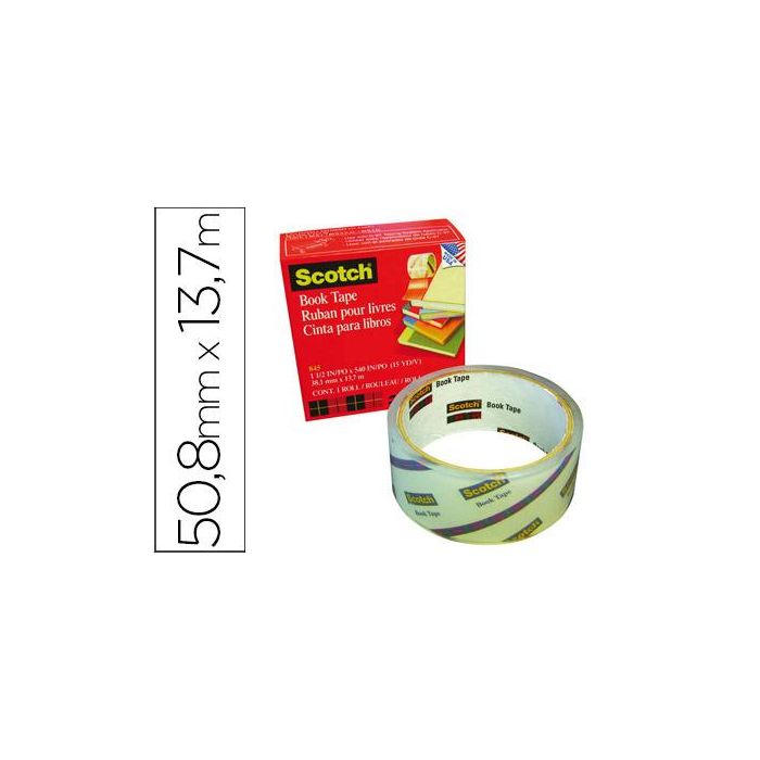 Cinta Adhesiva Scotch 845 Book Tape 13,7 Mt X 50,8 mm