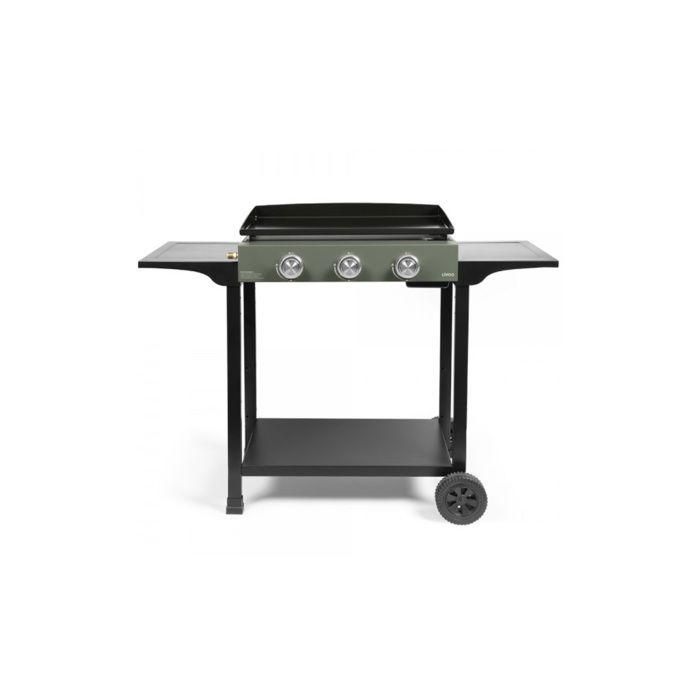 Livoo DOC326 Plancha de gas con carro, 3 quemadores, Verde/Negro 1 Livoo DOC326 Plancha de gas con carro, 3 quemadores, Verde/Negro 1