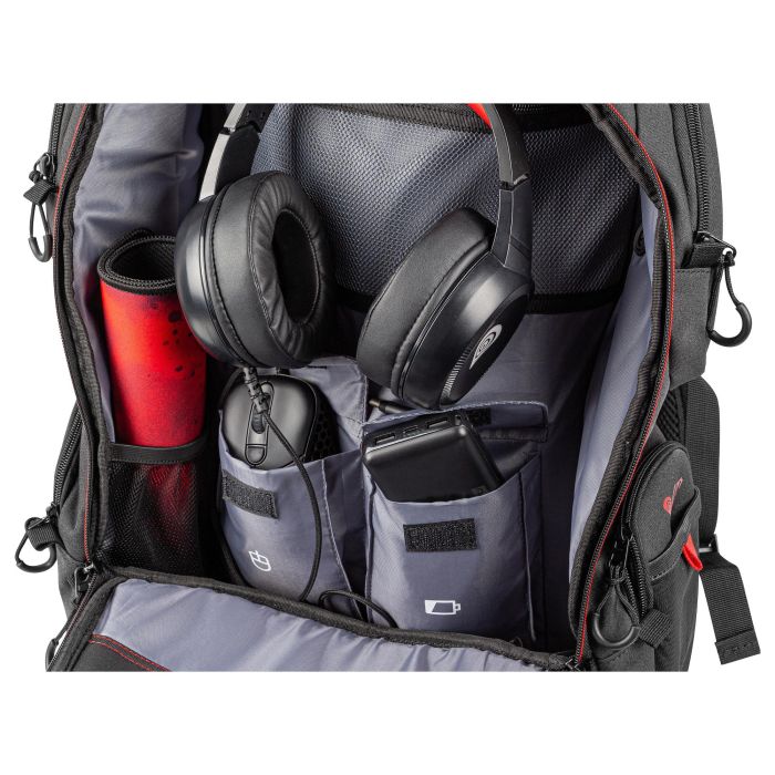 GENESIS Pallad 550 Mochila para Gaming 43,9 cm (17.3") Negro, Rojo con Compartimento para Portátil y Accesorios 2