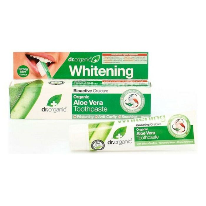 DR. ORGANIC Pasta Dientes Aloe Vera Orgánico Blanqueadora 100Ml 4 DR. ORGANIC Pasta Dientes Aloe Vera Orgánico Blanqueadora 100Ml 4