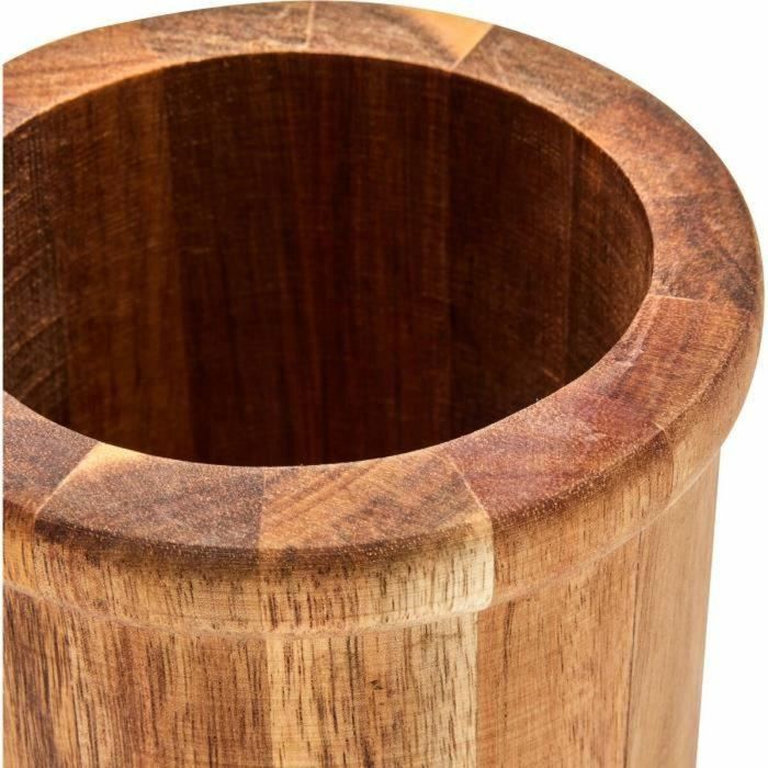 LIVOO MES153G - Juego de 4 Utensilios de Cocina con Olla - Acacia FSC y Silicona - Olla 15x12cm, Utensilios 31cm 3