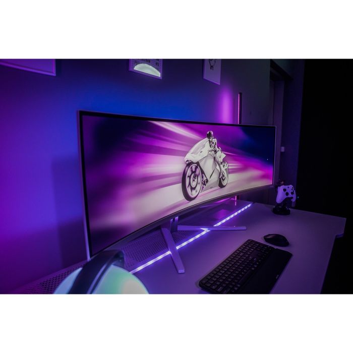 Philips 49M2C8900 Monitor Gaming 48.9" Dual QHD QD-OLED Curvo 240Hz 0.03ms FreeSync Premium Pro G-SYNC Compatible Ambilight 4