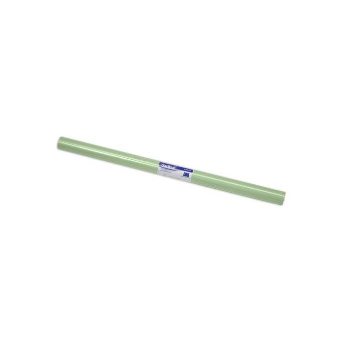 Sadipal Papel charol verde pálido, rollo 25 hojas 50x65 cm, 65 g/m², pliegos trepados para fácil corte