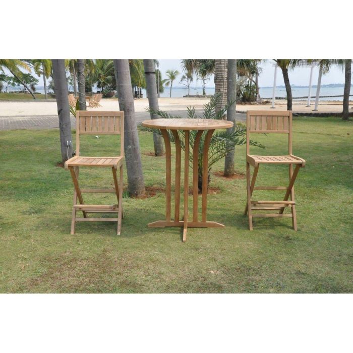 DKD Home Decor Mesa Bar Cuadrada de Teca Marrón para Terraza y Jardín - 110 cm de Alto (90x90 cm) 5 DKD Home Decor Mesa Bar Cuadrada de Teca Marrón para Terraza y Jardín - 110 cm de Alto (90x90 cm) 5
