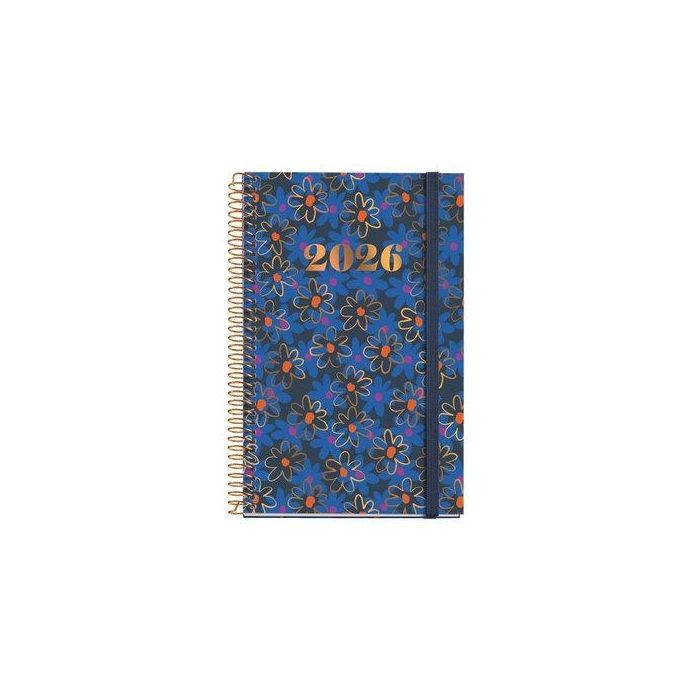Agenda Anual (2026) Miquelrius Natura Espiral Tapa Extra Con Goma Activa 117X182 S/V Daisies