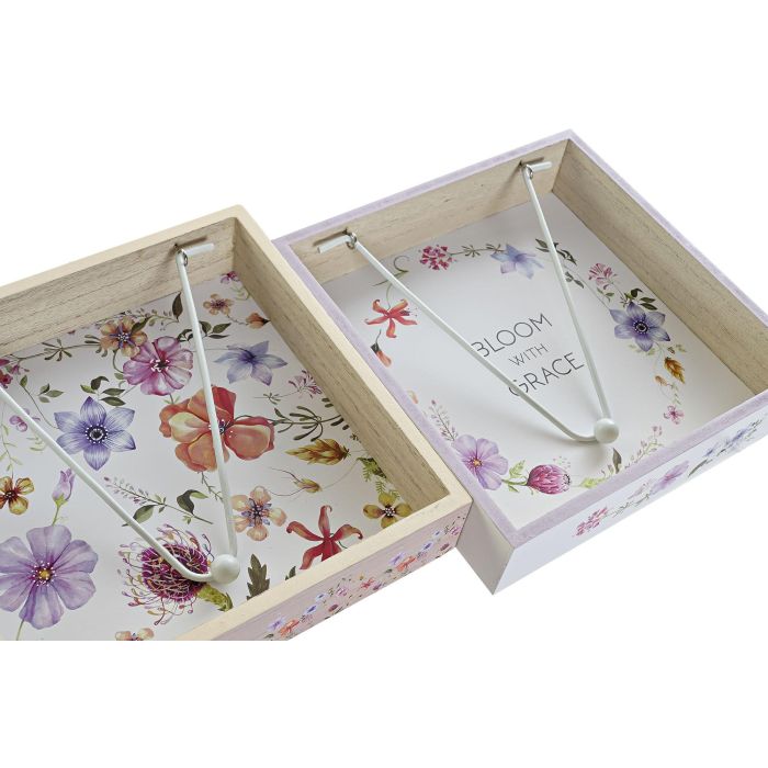 DKD Home Decor Servilletero Bloom 2021 Multicolor 18 x 4 x 18 cm (4 Unidades) 1 DKD Home Decor Servilletero Bloom 2021 Multicolor 18 x 4 x 18 cm (4 Unidades) 1