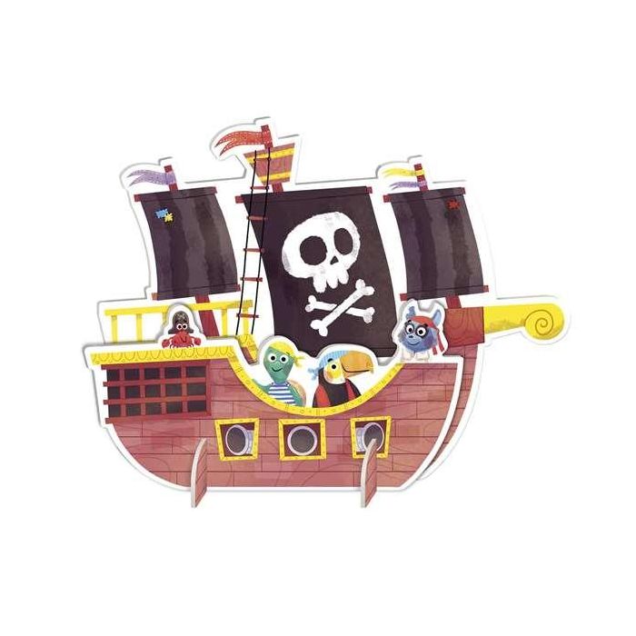 Puzzle XXL piratas.incluye un barco pirata para jugar con el mapa del tesoro. 12