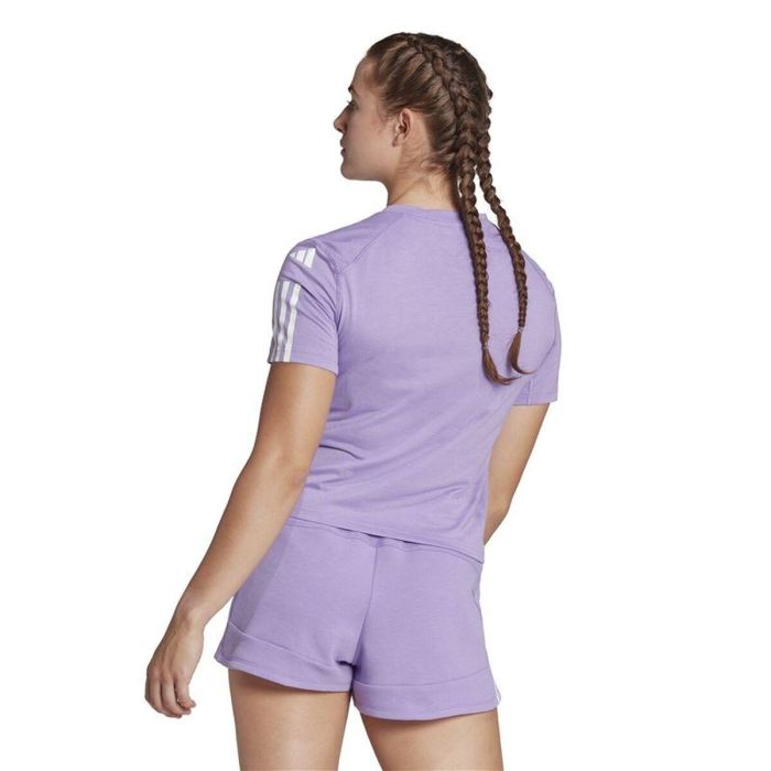 Camiseta de Manga Corta Mujer Adidas Essentials Ciruela Lila 4 Camiseta de Manga Corta Mujer Adidas Essentials Ciruela Lila 4