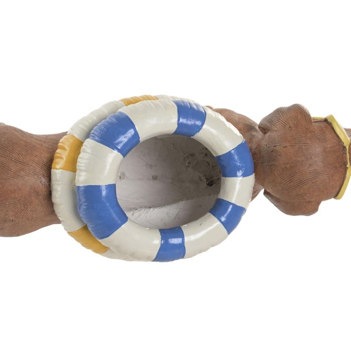 DKD Home Decor Macetero Mediterraneo Naranja Azul Magnesia 52 x 20.5 x 28.5 cm (2 Unidades)