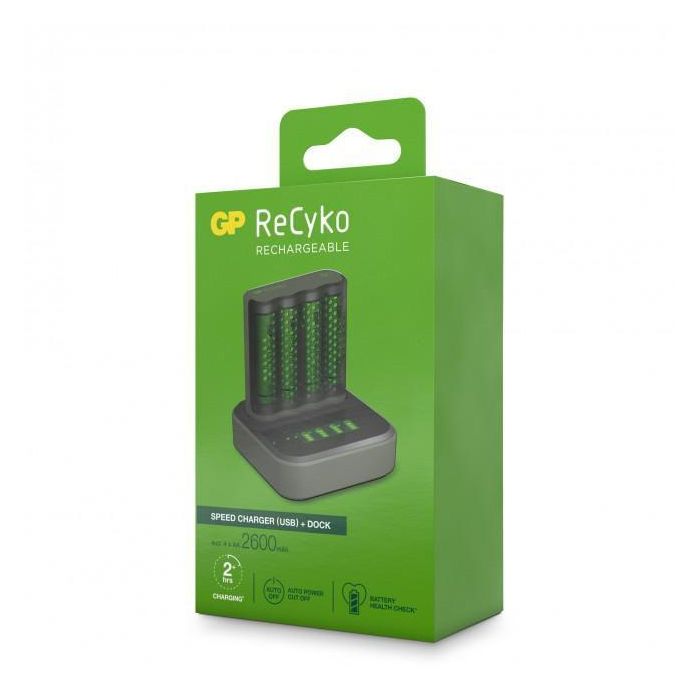 GP M451 D451 ReCyko Cargador Rápido con Dock para Baterías NiMH AA 2600mAh y AAA – Pantalla LCD Gris 1 GP M451 D451 ReCyko Cargador Rápido con Dock para Baterías NiMH AA 2600mAh y AAA – Pantalla LCD Gris 1