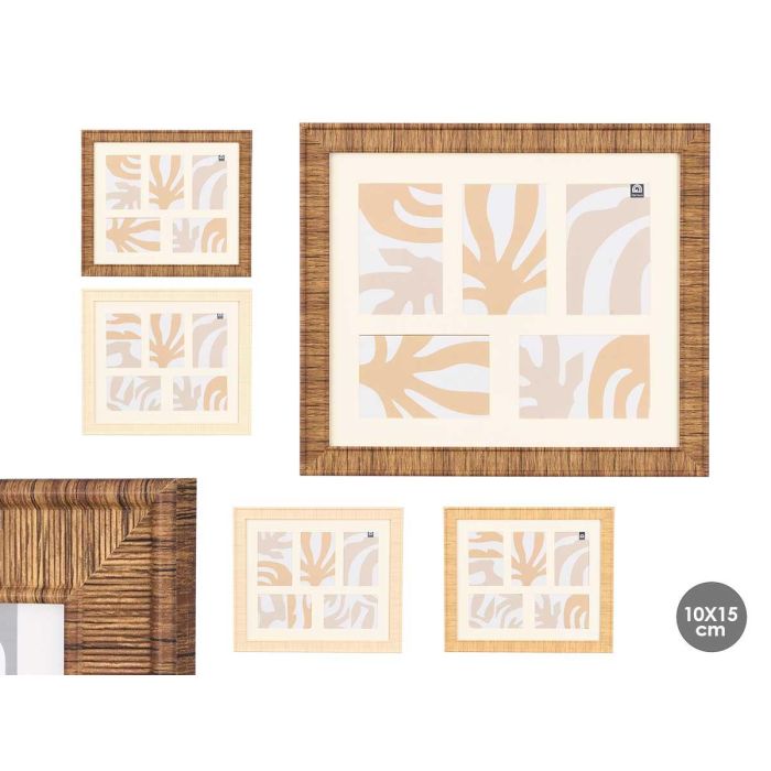 Giftdecor Marco Rayado para 5 Fotos, Madera MDF y Vidrio, 38x44x15 cm, Colores Surtidos (12 Unidades) Giftdecor Marco Rayado para 5 Fotos, Madera MDF y Vidrio, 38x44x15 cm, Colores Surtidos (12 Unidades)