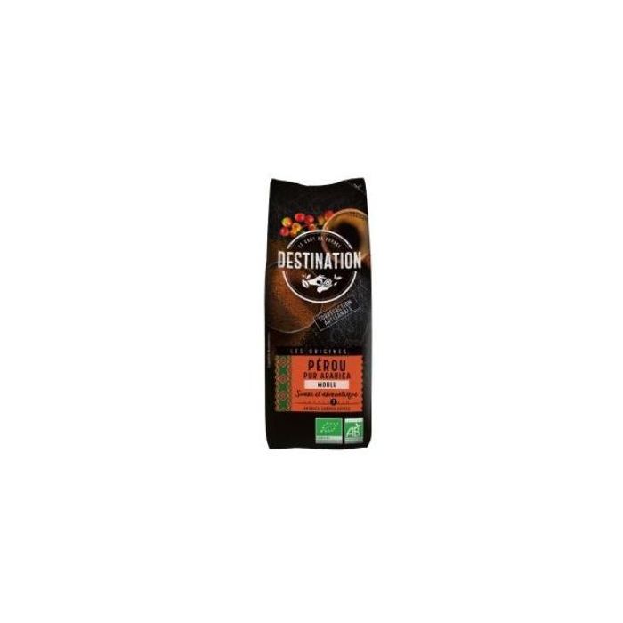 DESTINATION Café Perú 100% Arábica Molido Bio 250g - Sabor Suave Aromático