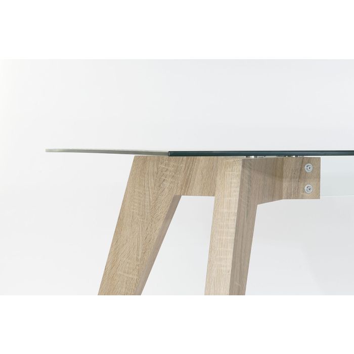Mesa de Comedor DKD Home Decor Cristal Madera MDF 160 x 90 x 75 cm 2 Mesa de Comedor DKD Home Decor Cristal Madera MDF 160 x 90 x 75 cm 2