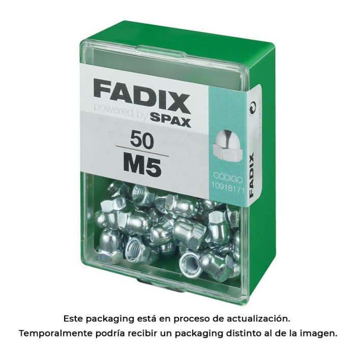 Fadix Tuerca Ciega M 5 Cincada M 50 Unid. Acero DIN 1587 Referencia 10918171 Fadix Tuerca Ciega M 5 Cincada M 50 Unid. Acero DIN 1587 Referencia 10918171