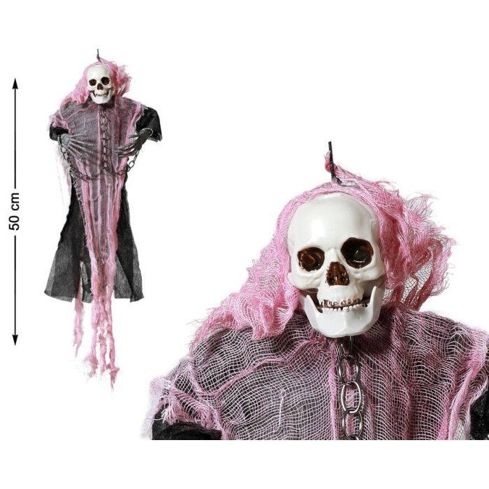 Accesorio Colgante Halloween Fantasma Rosa 50 cm