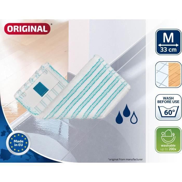 Leifheit 52123 Funda de repuesto para fregona plana Clean Twist M Ergo micro duo, microfibra, doble fibra, lavable 60°C, 33cm 1 Leifheit 52123 Funda de repuesto para fregona plana Clean Twist M Ergo micro duo, microfibra, doble fibra, lavable 60°C, 33cm 1